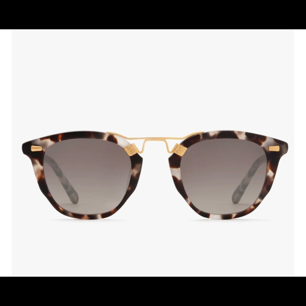 KREWE Beau Matte Malt Mirrored 24K Sunglasses